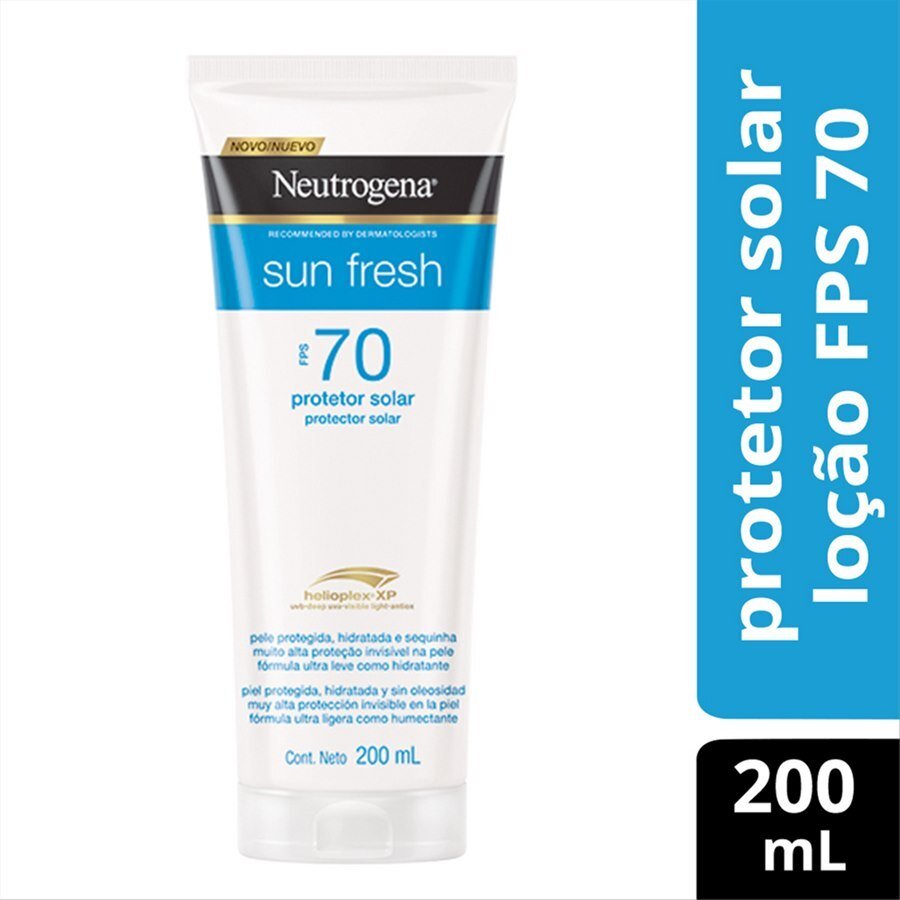Protetor Solar Neutrogena Sun Fresh Fps70 Loção 200ml