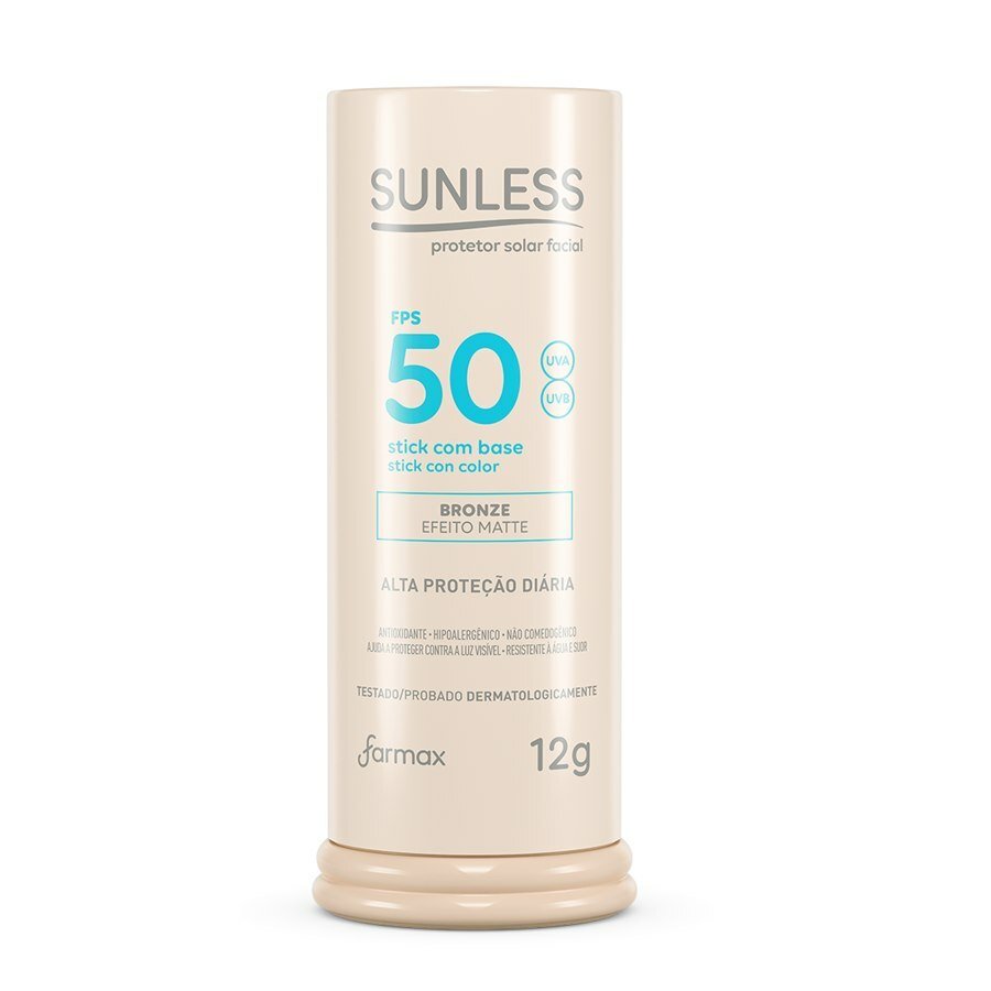 Protetor Solar Facial Sunless Stick Fps 50 Bronze 12g
