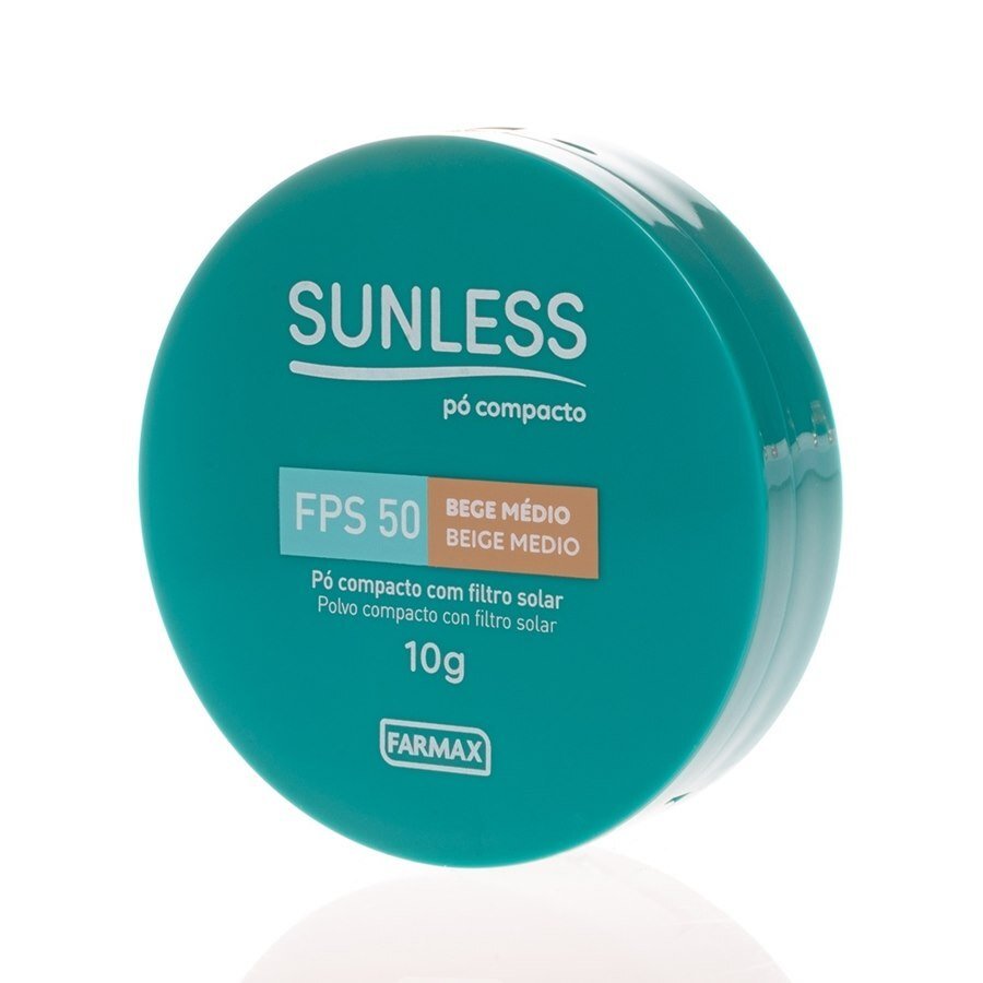 Pó Compacto Com Filtro Solar Sunless Fps 50 Bege Médio 10g