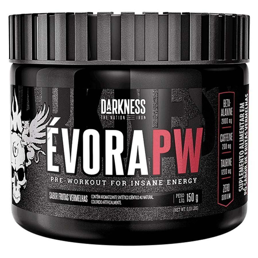 Pré-Treino Évora Pw Sabor Frutas Vermelhas Darkness 150g