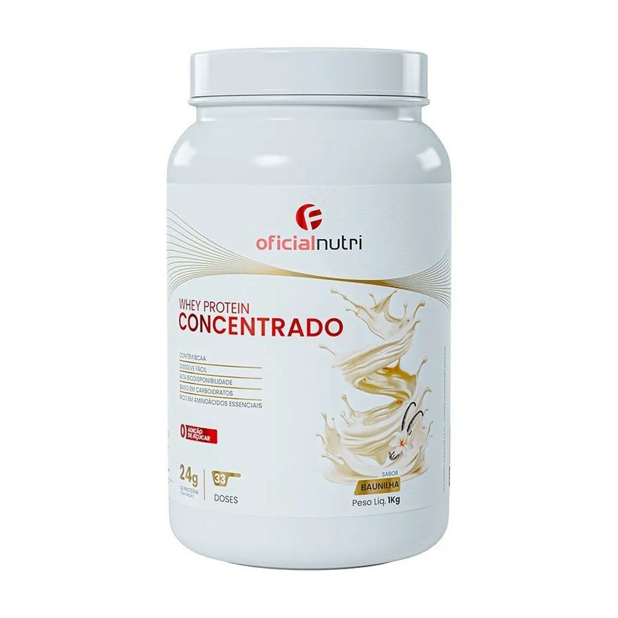 Whey Protein Concentrado Oficialnutri Sabor Baunilha 1kg