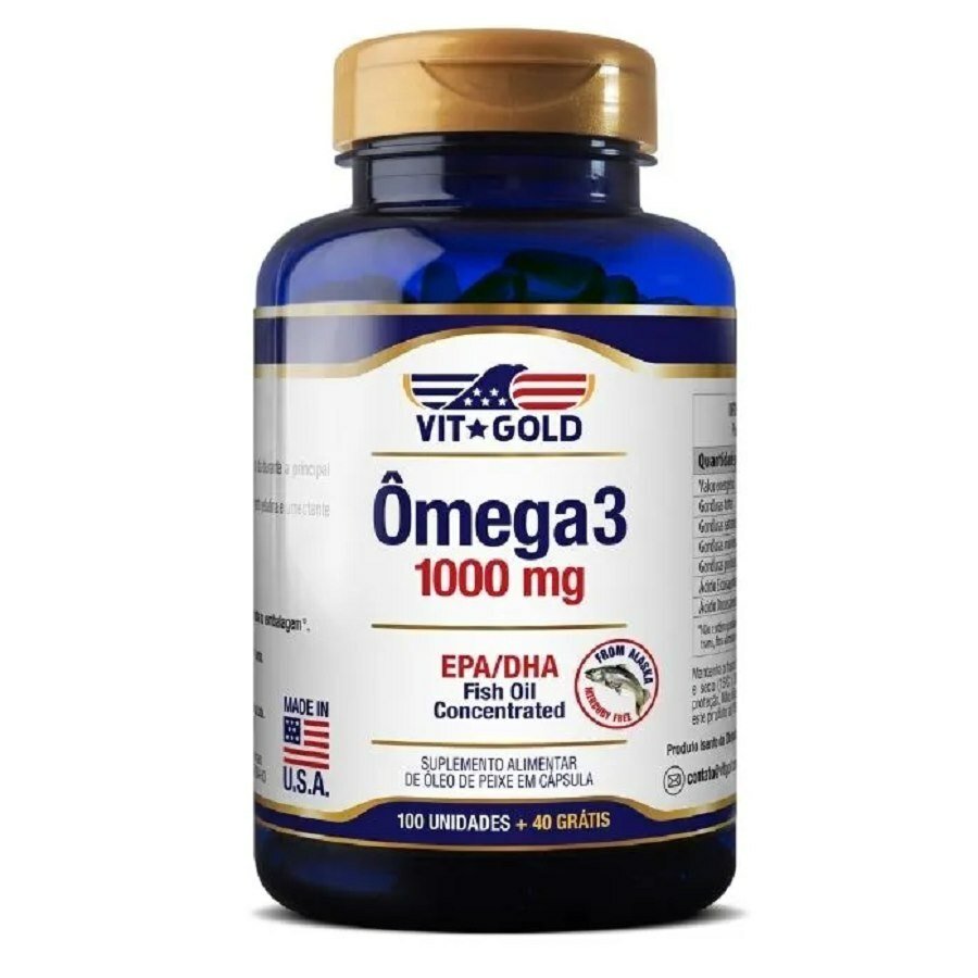 Ômega 3 Vitgold 1000mg 100 Cápsulas + 40 Cápsulas Grátis