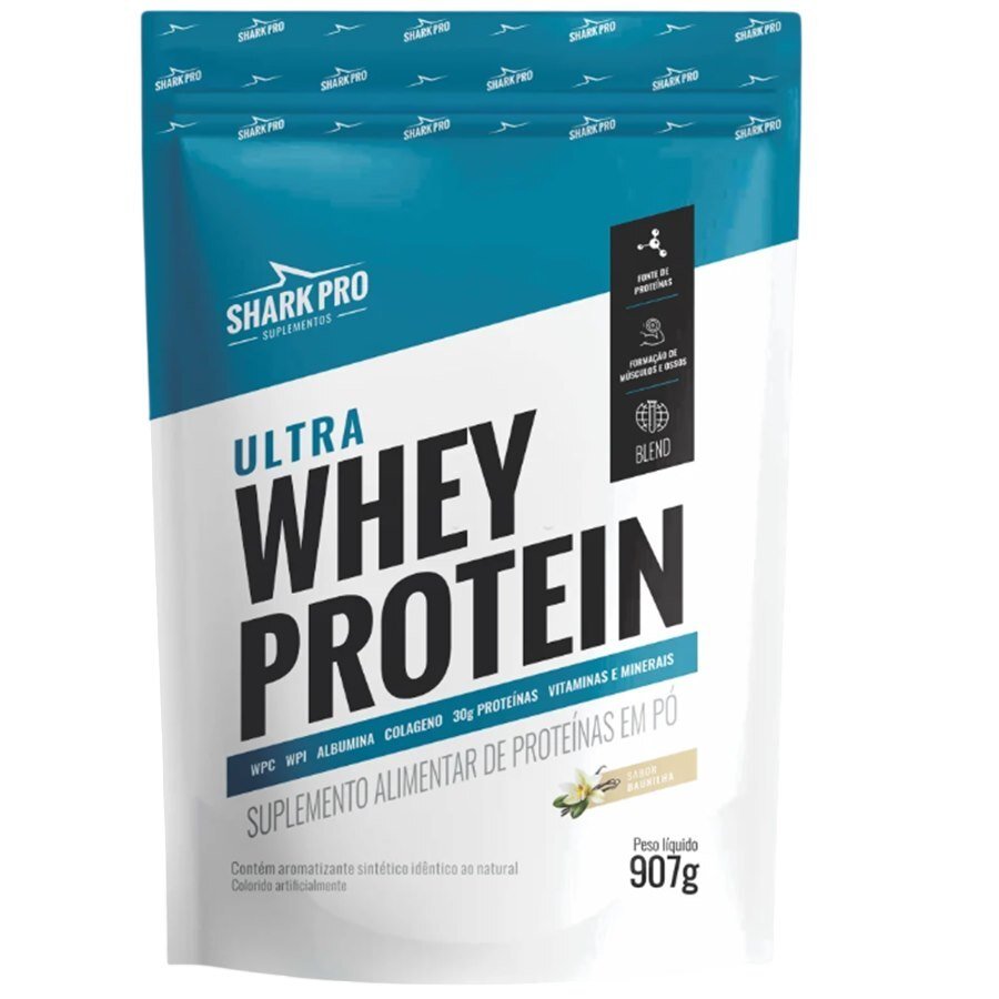 Ultra Whey Protein Shark Pro Baunilha Refil 907g