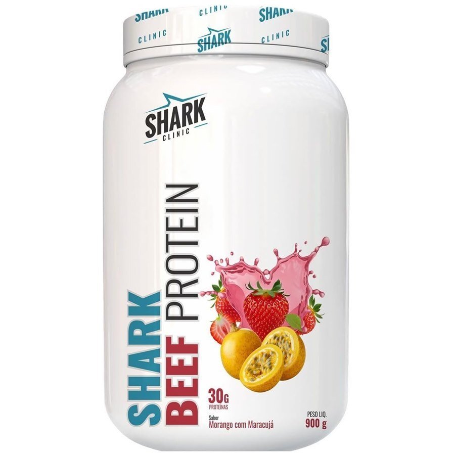 Whey Beff Protein Shark Pro Sabor Morango Com Maracujá 900g